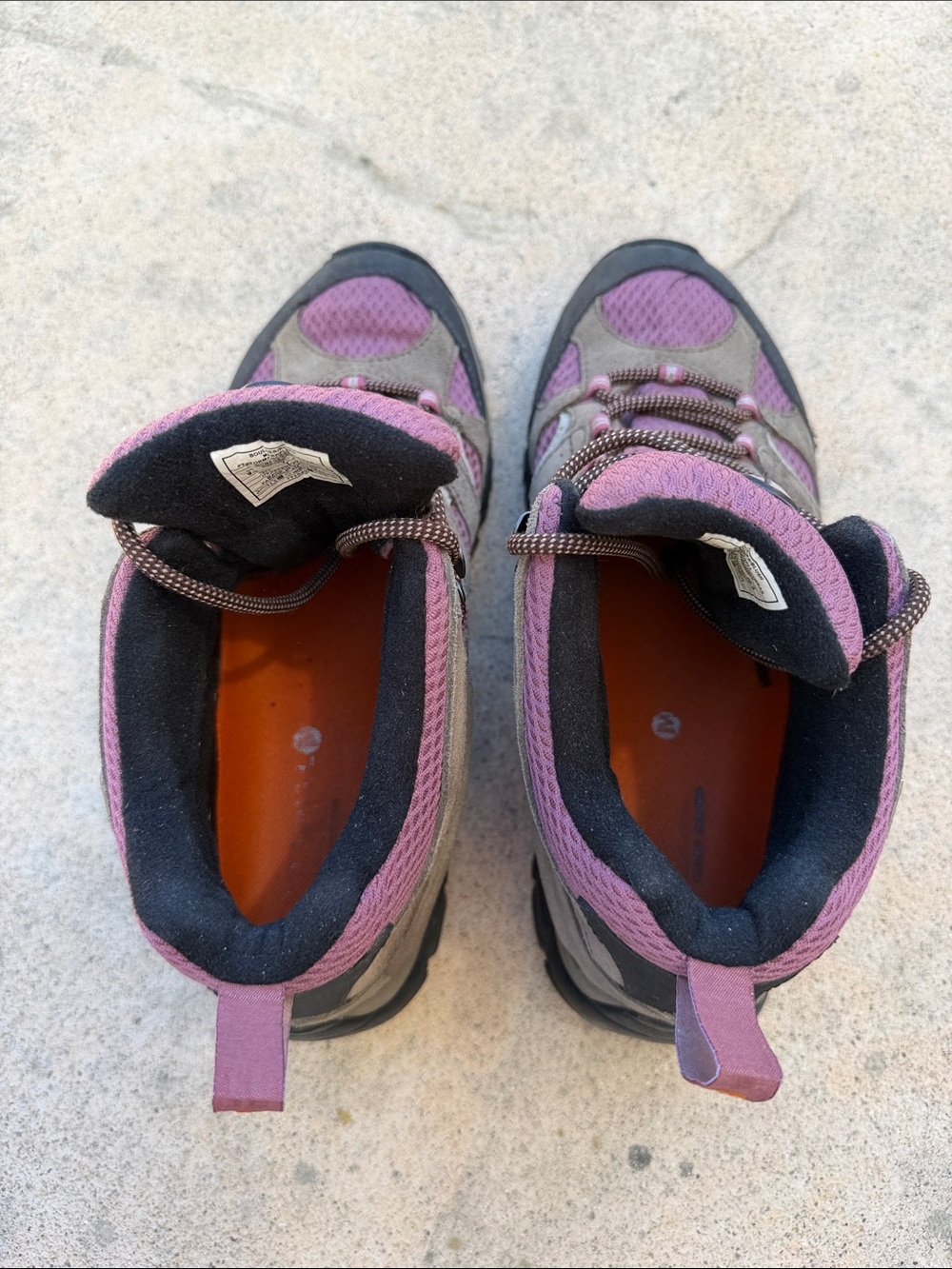 Merrell Women's Moab 2 Mid Vibram Boulder/Blush Waterproof Hiking Boots Size 9.5 - Picture 5 of 10